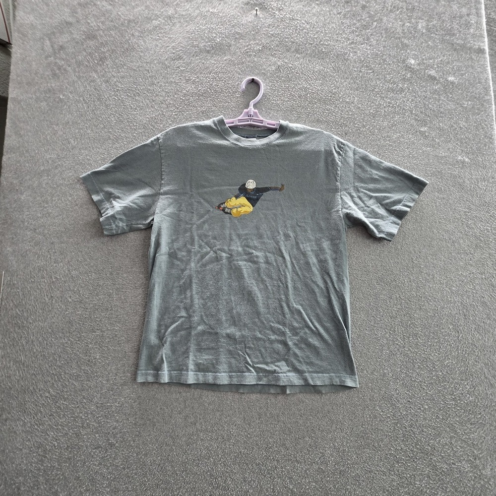 Old Navy Men Shirt XS Blue Skate Logo Graphic Print Short Sleeve Crew Neck
